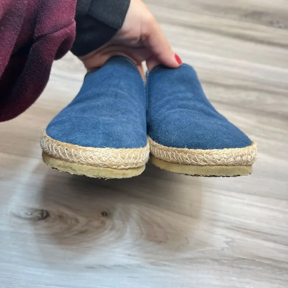 Patara Womens Slip On Blue Leather Suede Espadrilles Loafers Size 7 EU 38 - Picture 5 of 11